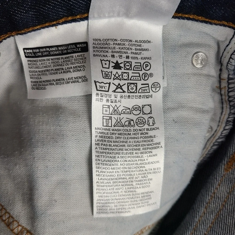 Levi's 505 Jeans Mens 40 x 32‎ Straight Leg 100% Cotton Blue Dark Wash